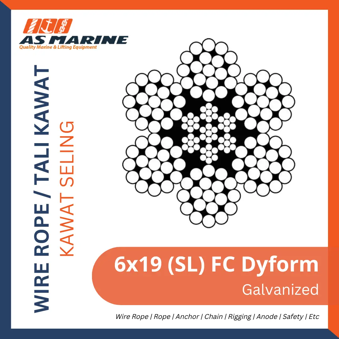Wire Rope 6x19 SL FC Dyform Galvanized